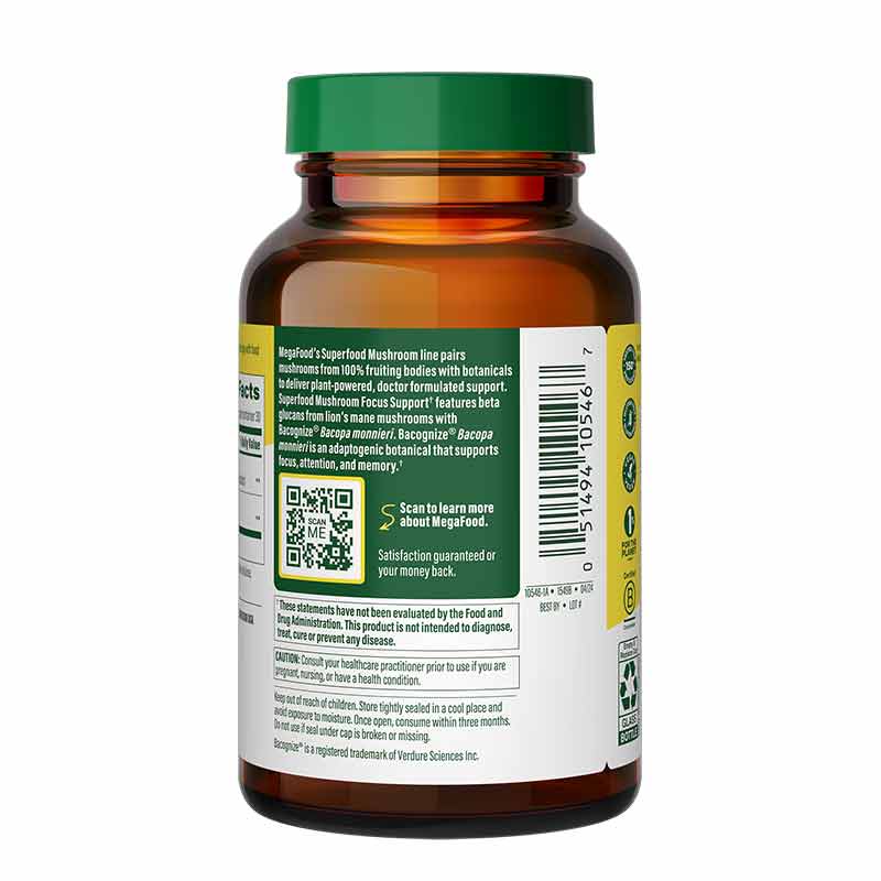 Superfood Mushroom Focus Support, by Megafood, image #3