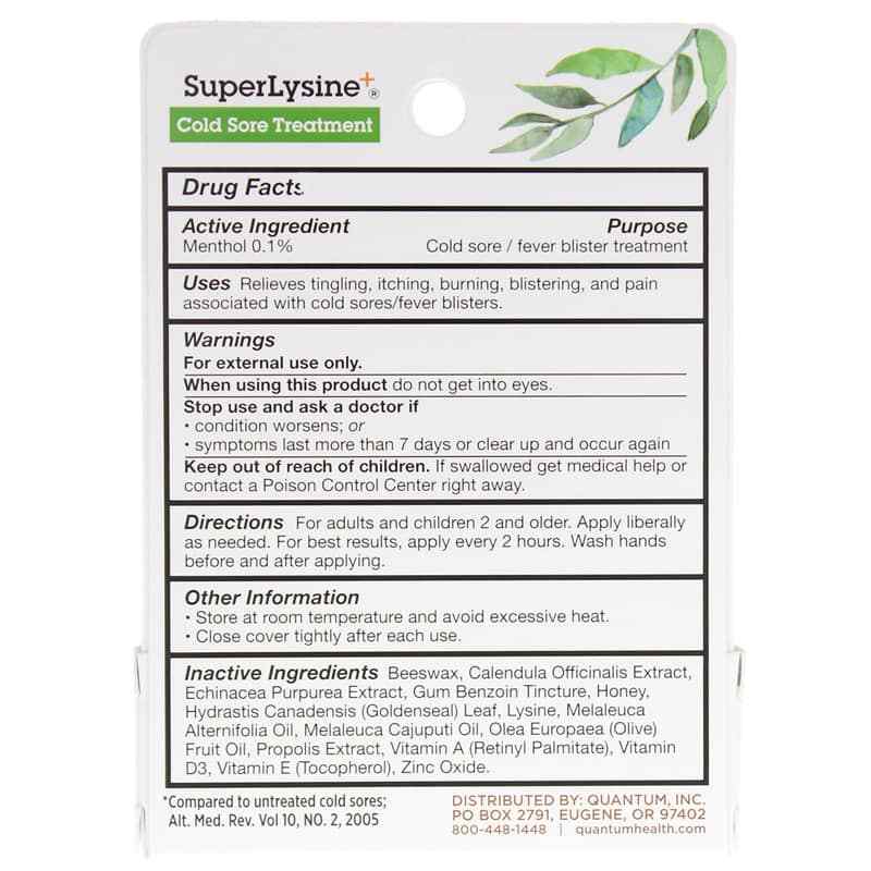 SuperLysine+ Cold Sore Treatment, by Quantum Health, image #2