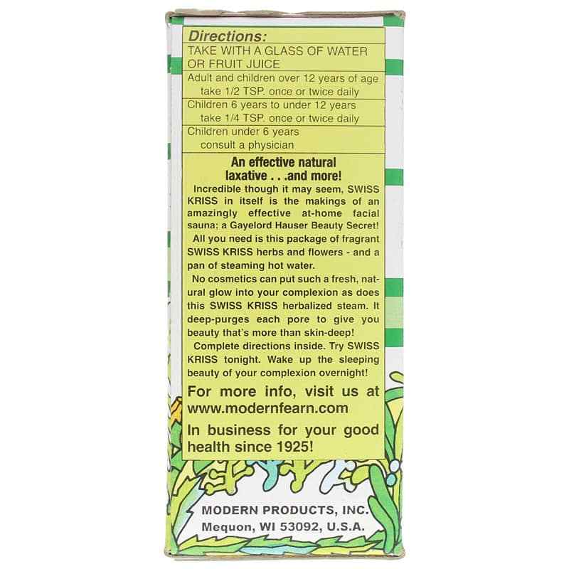 Swiss Kriss Herbal Laxative Flakes, by Modern Products, image #4