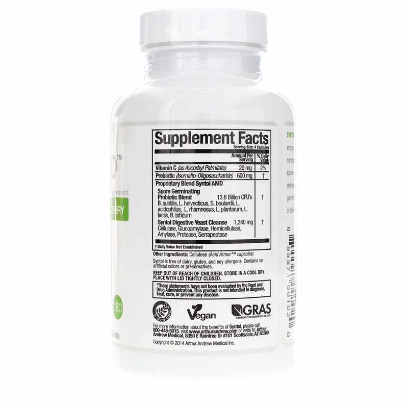 Syntol Advanced Microflora Delivery, 180 Capsules, by Arthur Andrew Medical, image #2