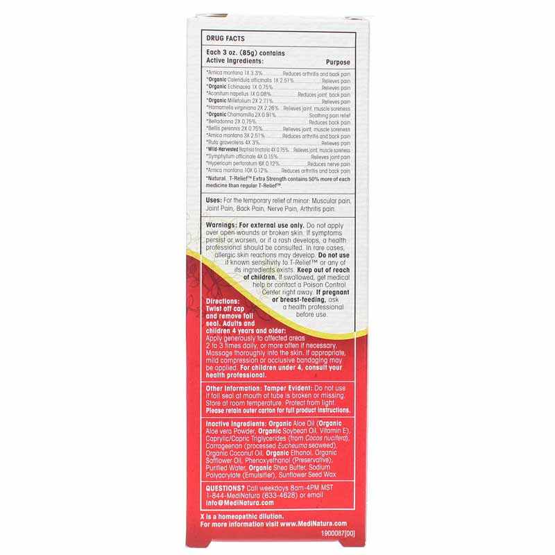 T-Relief Arnica +12 Extra Strength Pain Cream, 3 Oz, by MediNatura, image #2