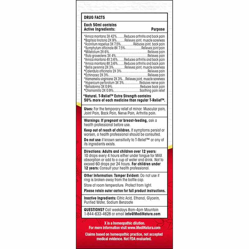 T-Relief Arnica +12 Extra Strength Pain Relief Oral Drops, by MediNatura, image #3