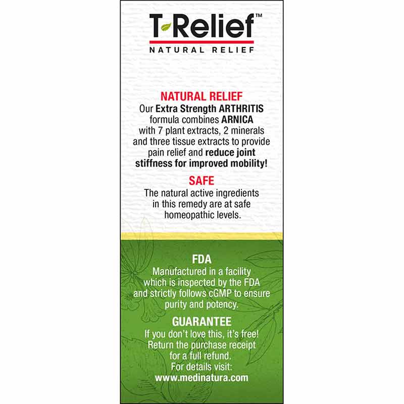 T-Relief Arthritis Extra Strength Tablets, by MediNatura, image #5