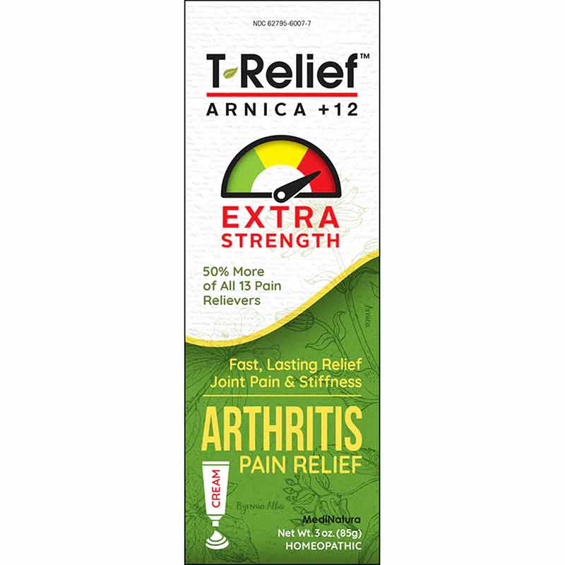 T-Relief Arnica +12 Extra Strength Arthritis Pain Relief Cream, by MediNatura, image #2