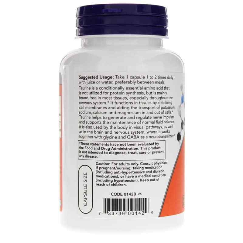 Taurine 1000 Mg Double Strength, by NOW Foods, image #3