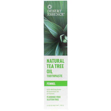 Tea Tree Oil Natural Toothpaste, Fennel, by Desert Essence