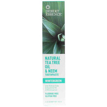 Tea Tree Oil Natural Toothpaste, Wintergreen, by Desert Essence