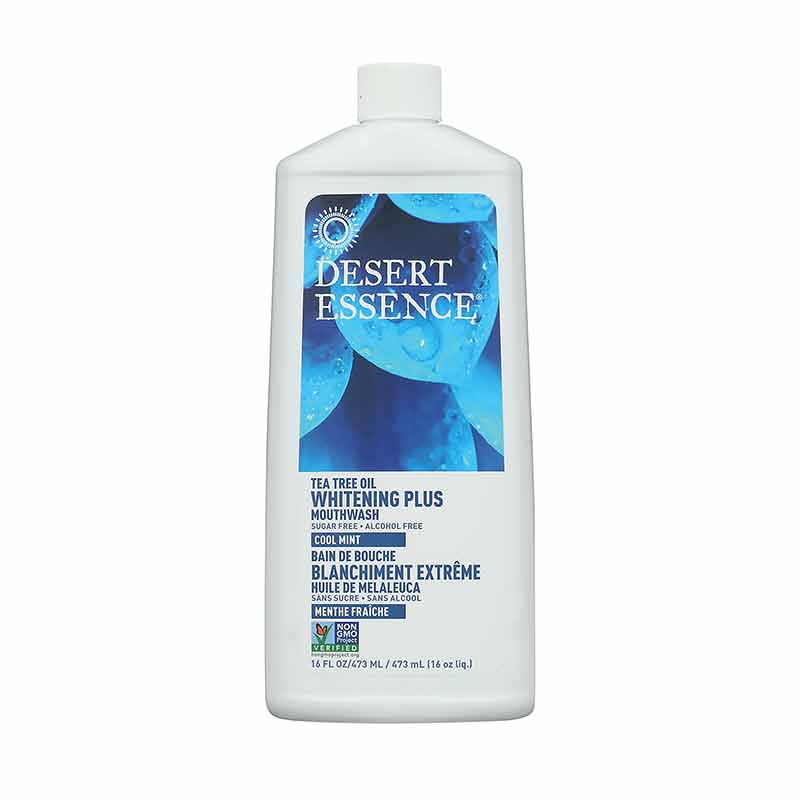 Tea Tree Oil Whitening Plus Mouthwash, Cool Mint, by Desert Essence