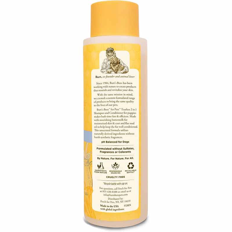 Tearless 2 in 1 Shampoo & Conditioner for Puppies, 16 Oz, by Burt's Bees Pets, image #3