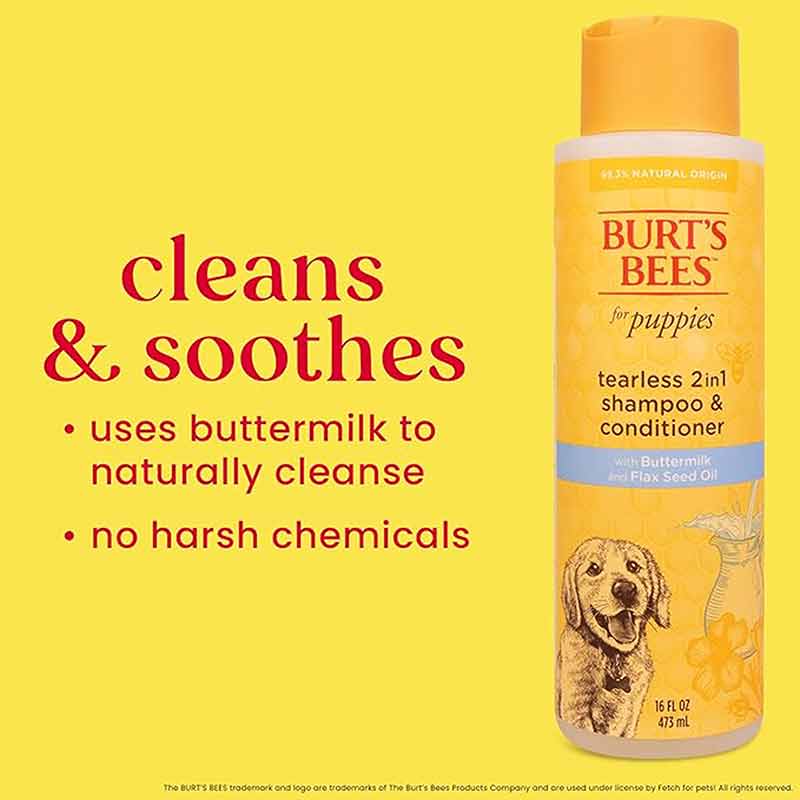 Tearless 2 in 1 Shampoo & Conditioner for Puppies, 16 Oz, by Burt's Bees Pets, image #4