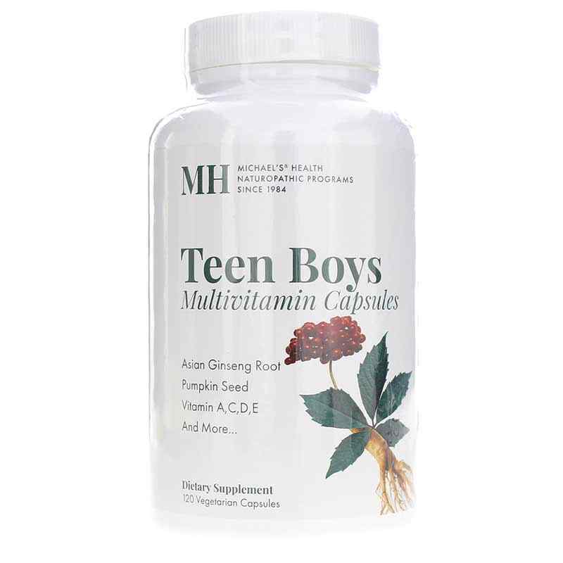 Teen Boys Multivitamin Capsules, 120 Veg Capsules, by Michael's Health