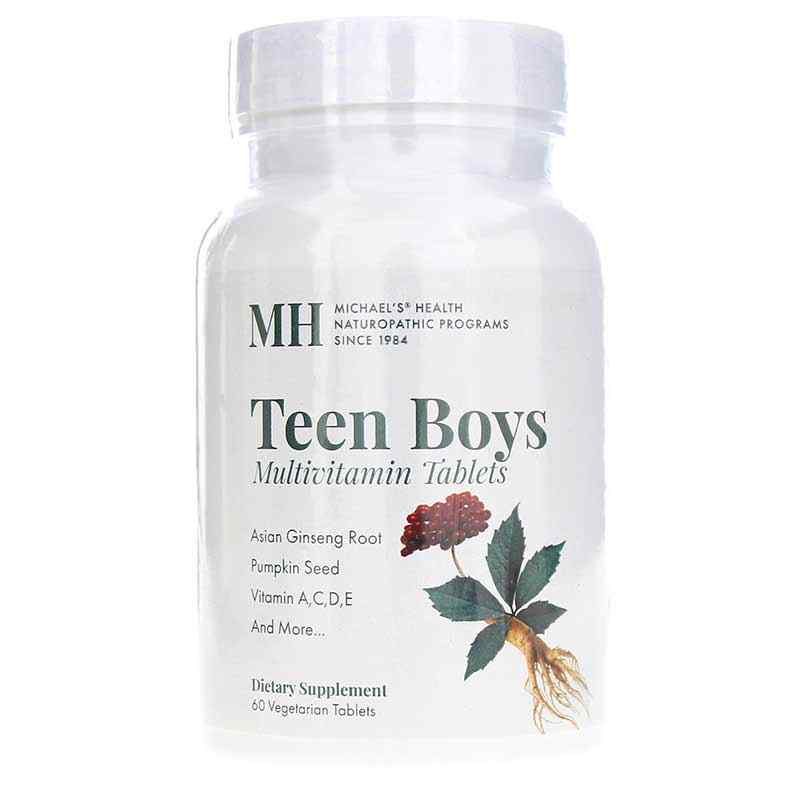 Teen Boys Multivitamin Tablets, 60 Veg Tablets, by Michael's Health