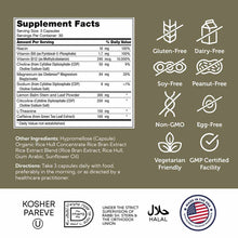 Zahler Teen Focus supplement bottle showing 90 capsules with supplement facts, ingredients, and certification badges includin