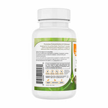 White bottle of Zahler Teen Focus supplement capsules with green label showing product information and warnings.