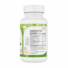 White bottle of Zahler Teen Focus supplement with green label showing supplement facts and ingredient information.