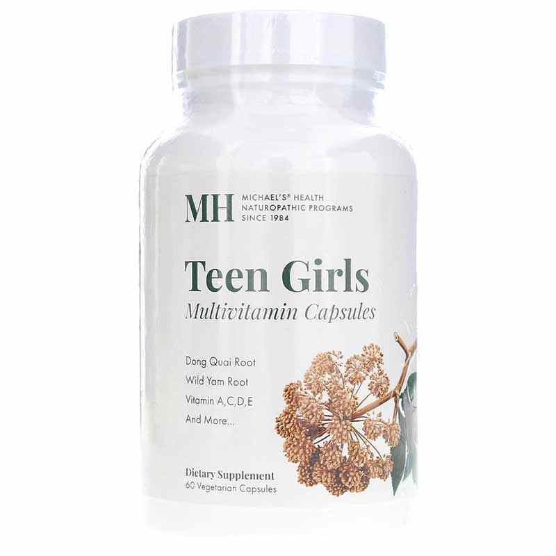 Teen Girls Multivitamin Capsules, 60 Veg Capsules, by Michael's Health