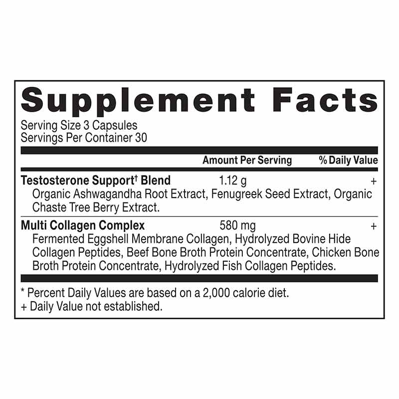 Testosterone Support for Women + Collagen, 90 Capsules, by Ancient Nutrition, image #3