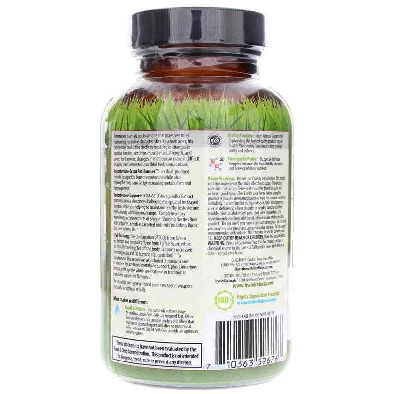 Testosterone-Extra Fat Burner, by Irwin Naturals, image #3