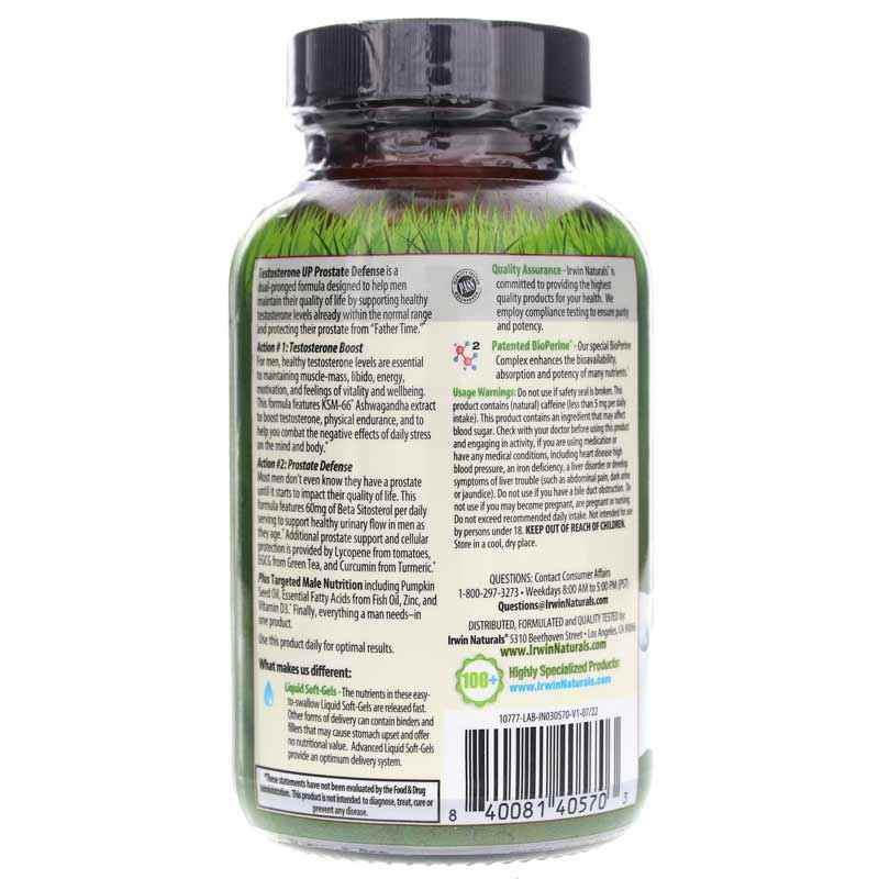 Testosterone UP Prostate Defense, by Irwin Naturals, image #3