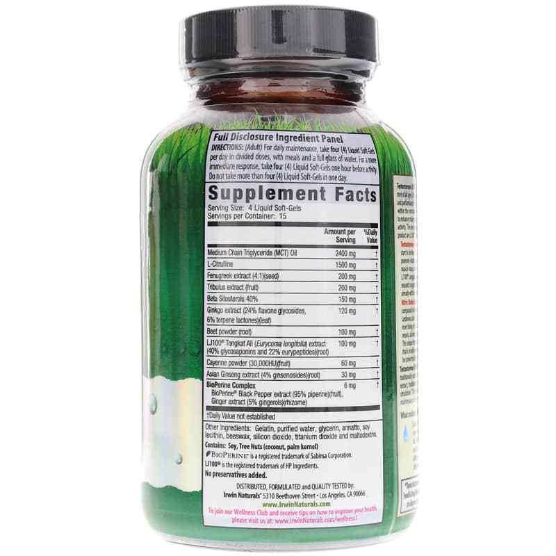 Testosterone UP RED, 60 Liquid Softgels, by Irwin Naturals, image #2