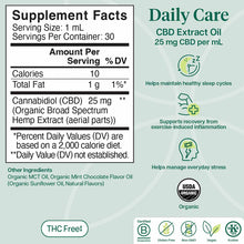 Daily Care CBD Extract Oil THC Free 25 Mg, by Charlottes Web