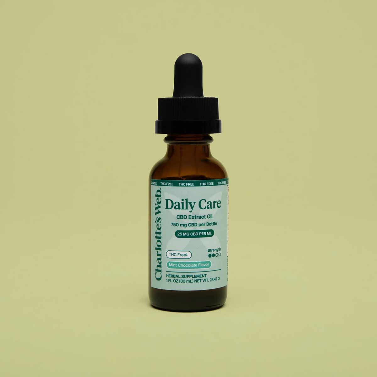 Daily Care CBD Extract Oil THC Free 25 Mg, by Charlottes Web