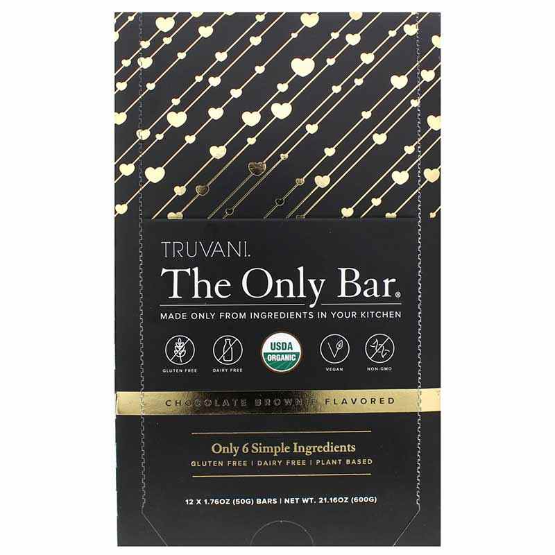 The Only Bar, Chocolate Brownie, 12 Bars, by Truvani