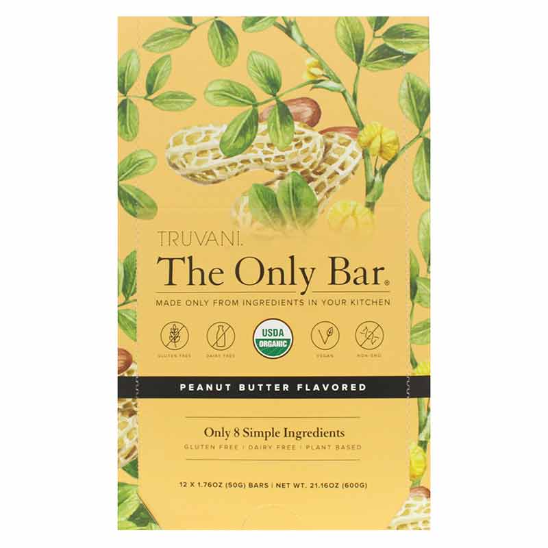 The Only Bar, Peanut Butter, 12 Bars, by Truvani