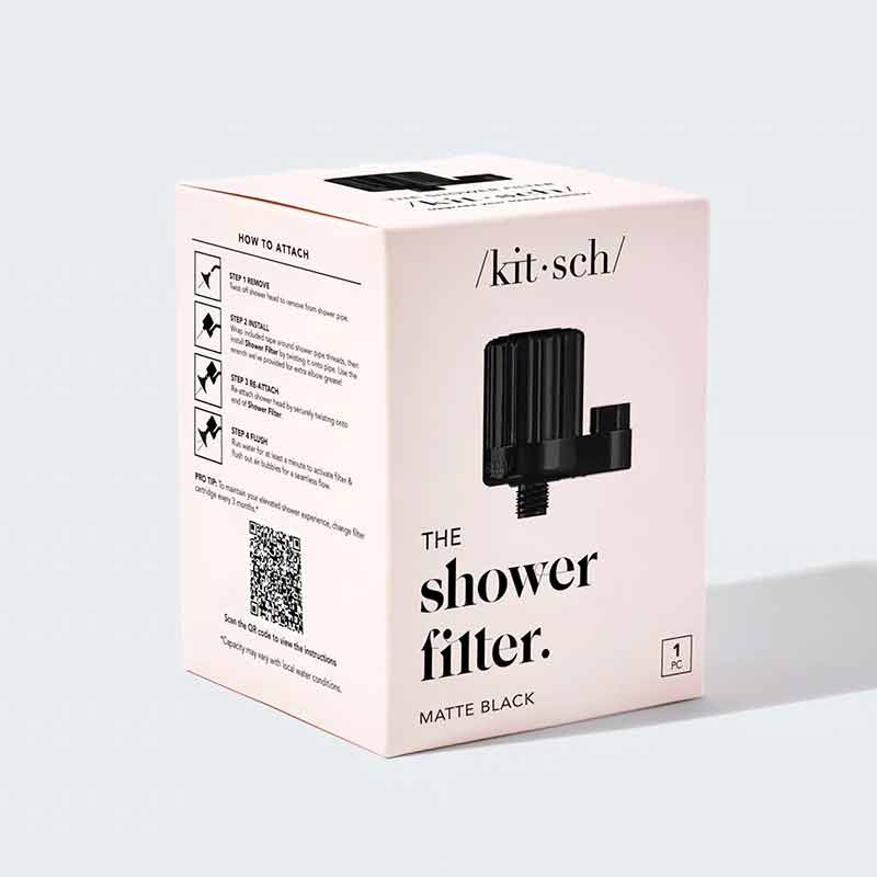 The Shower Filter, Black, by Kitsch