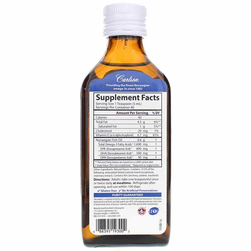The Very Finest Fish Oil Liquid 1600 Mg Omega-3s, Mixed Berry, 6.7 Oz, by Carlson Labs, image #2