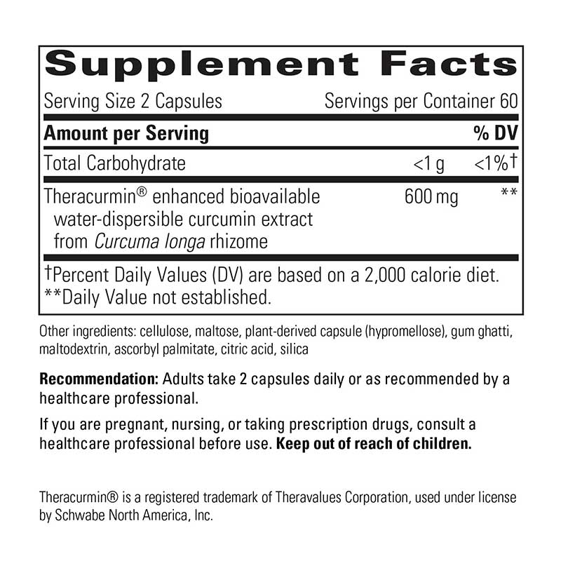 Theracurmin HP Bioavailable Curcumin, 120 Veg Capsules, by Integrative Therapeutics, image #4