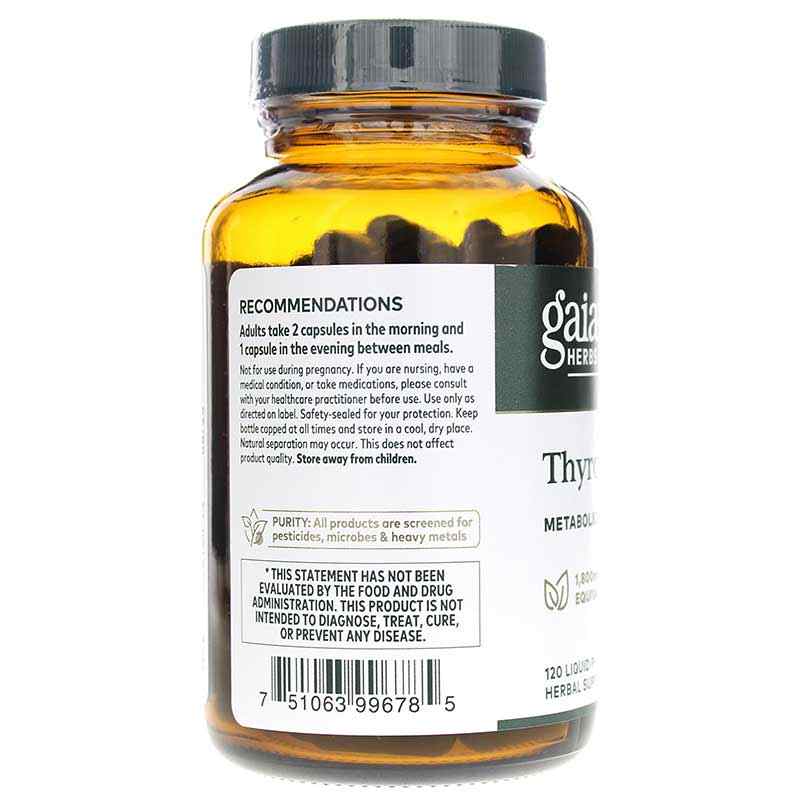 Thyroid Formula, 120 Liquid Phyto Caps, by Gaia Professional Solutions, image #3