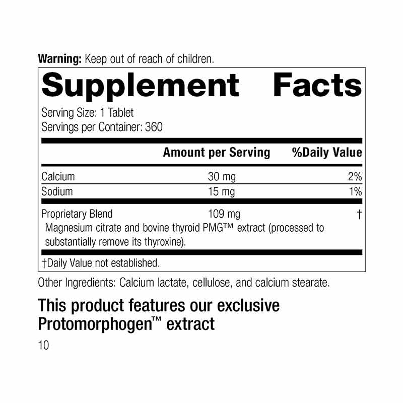 Thytrophin PMG, 360 Tablets, by Standard Process, image #2