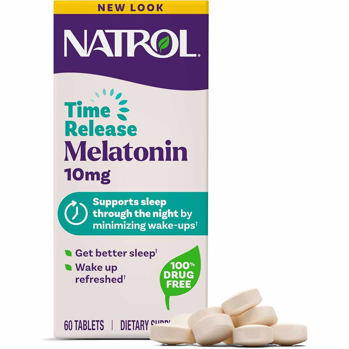 Time Release Melatonin 10 Mg, 60 Tablets, by Natrol