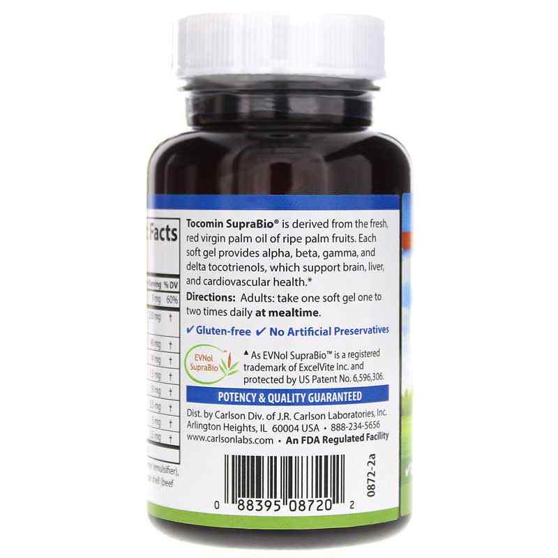 Tocomin SupraBio, 120 Softgels, by Carlson Labs, image #3