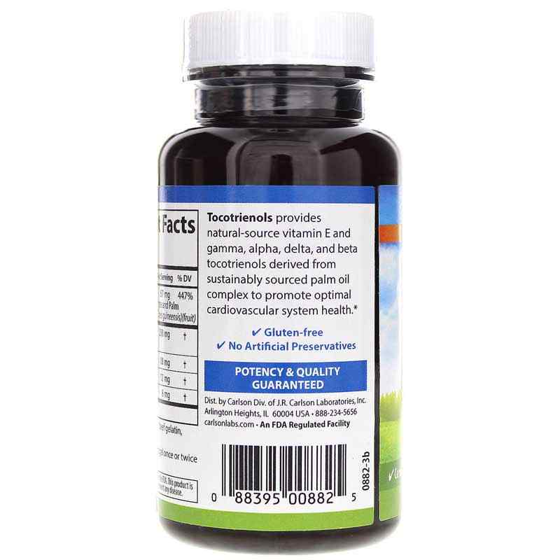 Tocotrienols with Vitamin E, 180 Softgels, by Carlson Labs, image #3