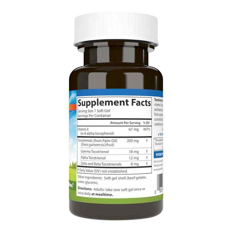 Tocotrienols with Vitamin E, 90 Softgels, by Carlson Labs, image #2
