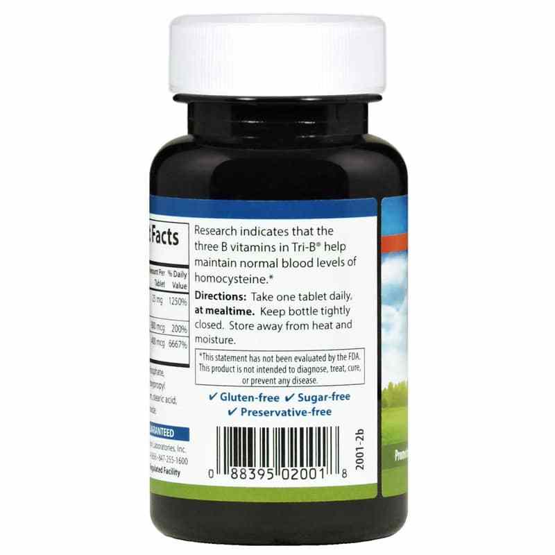Tri-B Vitamin B Complex, 120 Tablets, by Carlson Labs, image #3