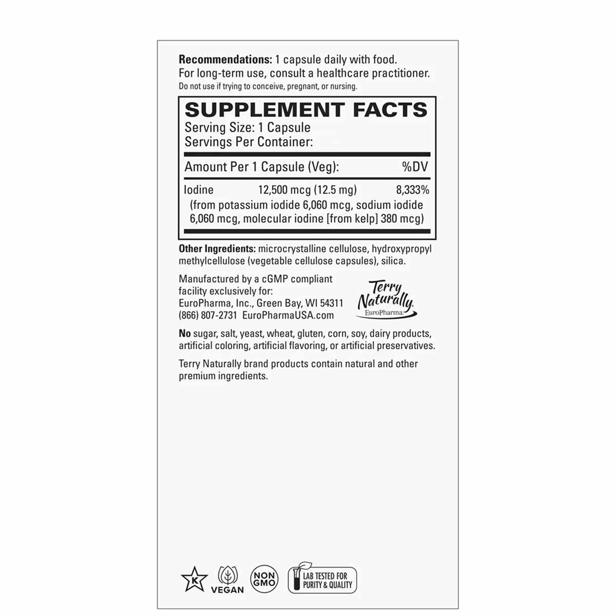 Tri-Iodine 12.5 Mg, by Terry Naturally