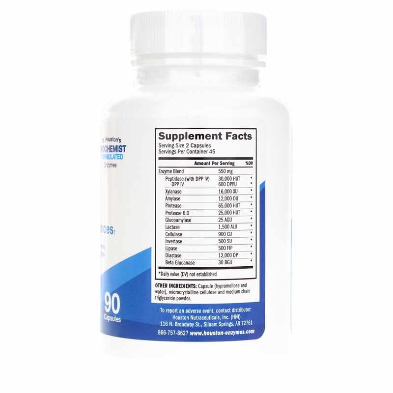 TriEnza for Digestive Intolerances, 90 Capsules, by Houston Enzymes, image #2