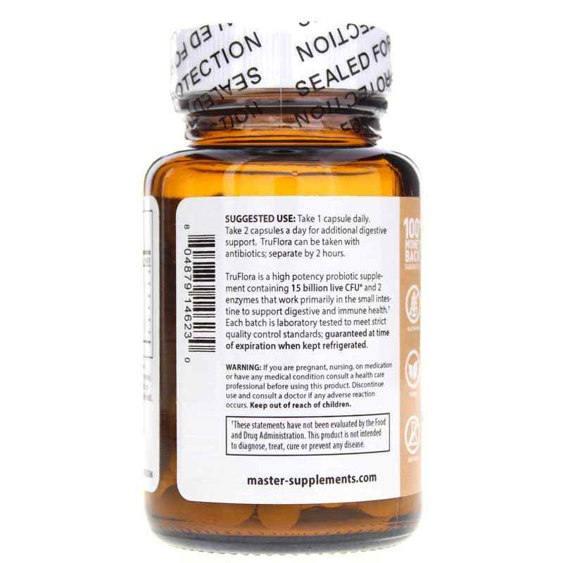TruFlora Probiotics Plus Enzymes, 32 Capsules, by Master Supplements, image #3