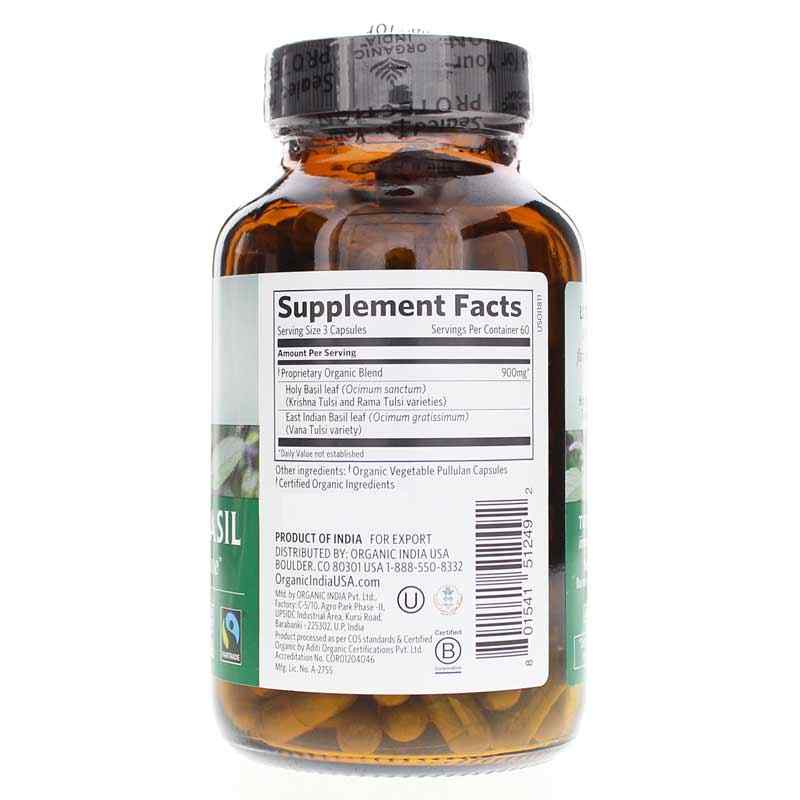 Tulsi-Holy Basil Certified Organic, 180 Veg Capsules, by Organic India, image #2