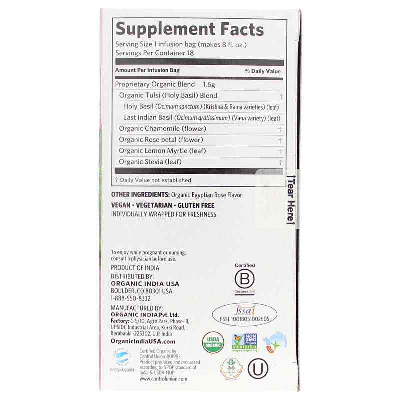 Tulsi Sweet Rose Organic Tea, by Organic India, image #2