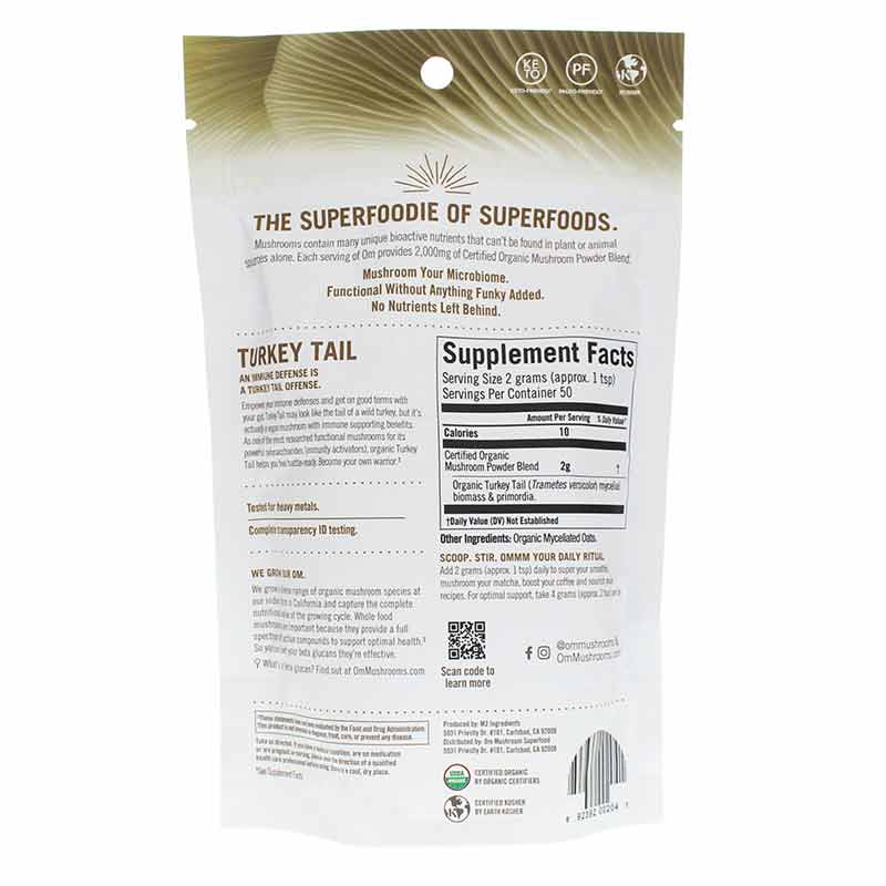 Turkey Tail Powder, 50 Servings, by Om Mushroom, image #2