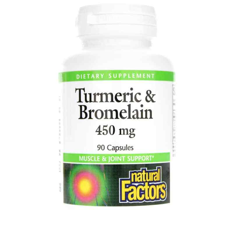 Turmeric & Bromelain 450 Mg, 90 Capsules, by Natural Factors