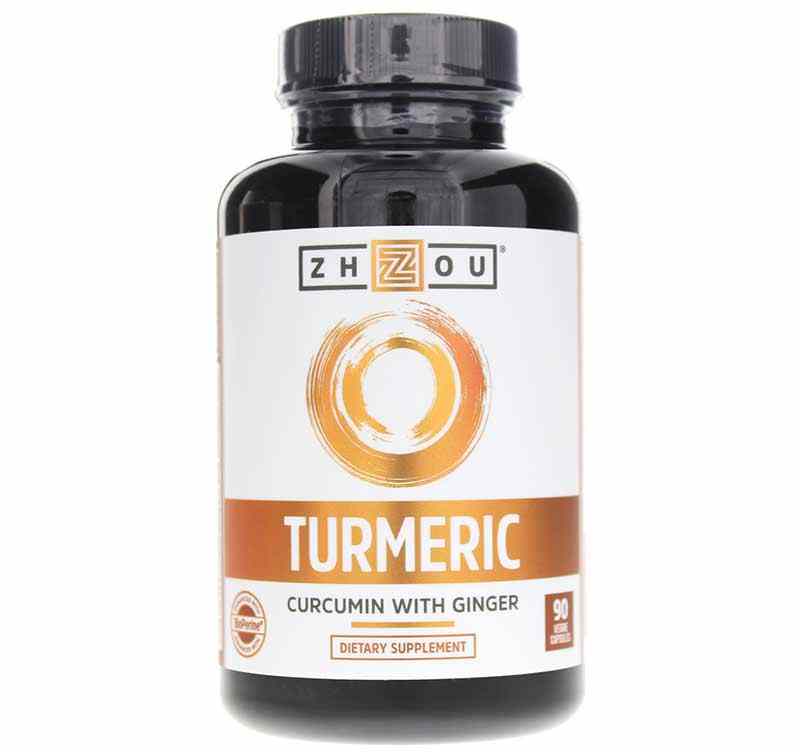 Turmeric Curcumin with Ginger, by Zhou Nutrition