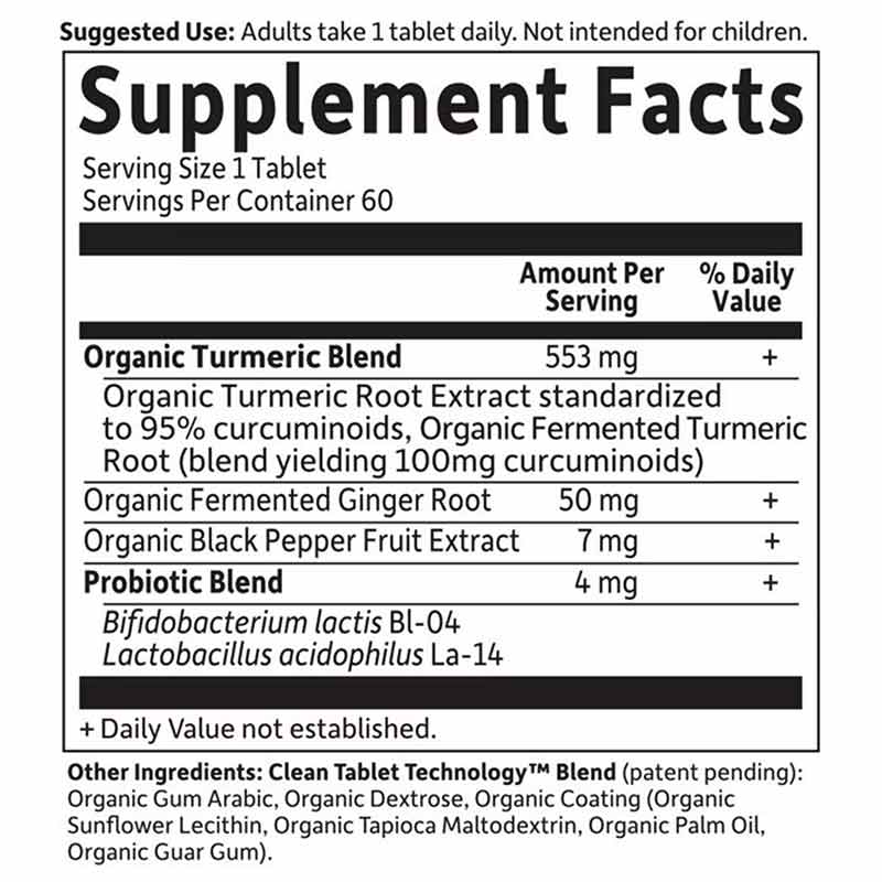 Turmeric Extra Strength, 60 Veg Tablets, by Garden of Life mykind Organics, image #2