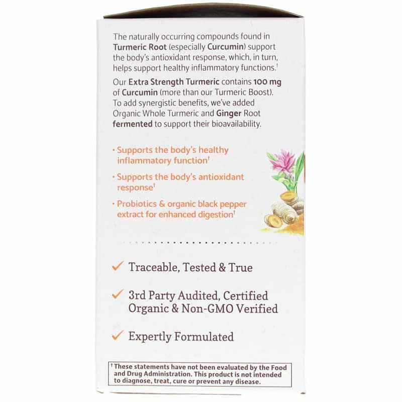 Turmeric Extra Strength, 60 Veg Tablets, by Garden of Life mykind Organics, image #4