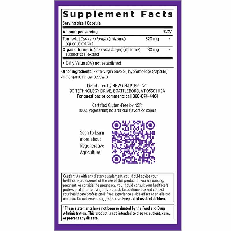 Turmeric Force, 60 Veg Capsules, by New Chapter, image #2