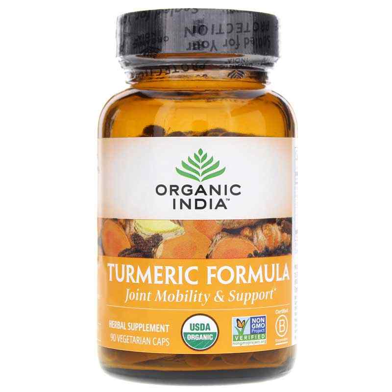Turmeric Formula Certified Organic, 90 Veg Capsules, by Organic India
